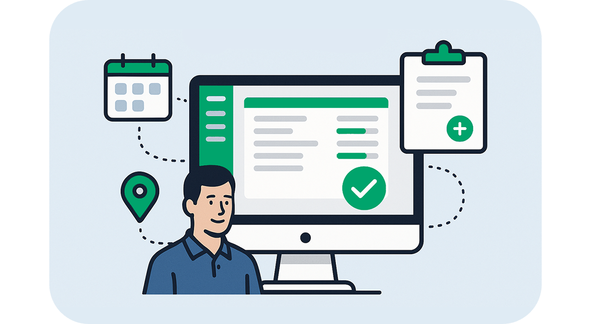 Digitale Prozesse Illustration